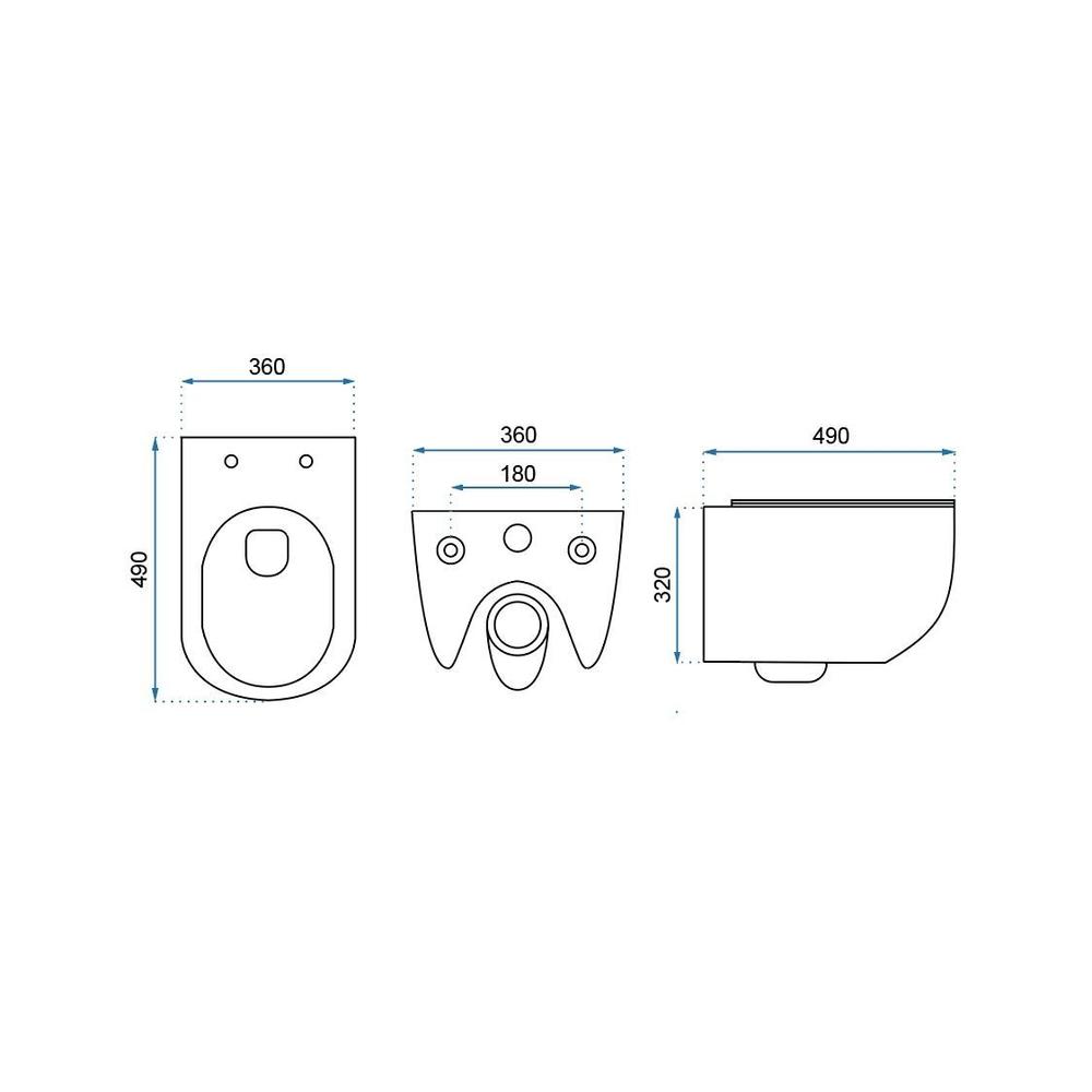 Set WC vaso + BIDET CARTER BIANCO SOSPESO