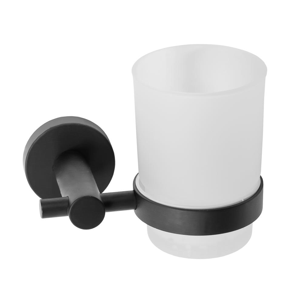 Bathroom mug GUN black 322233A LEO