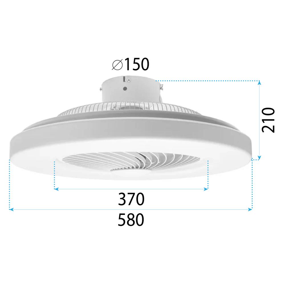 Lampe mit Ventilator APP1551-C WHITE
