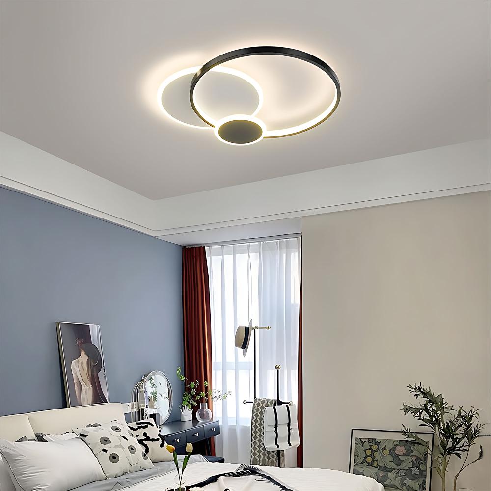 Lampa sufitowa APP1709-C plafon LED Czarny + pilot