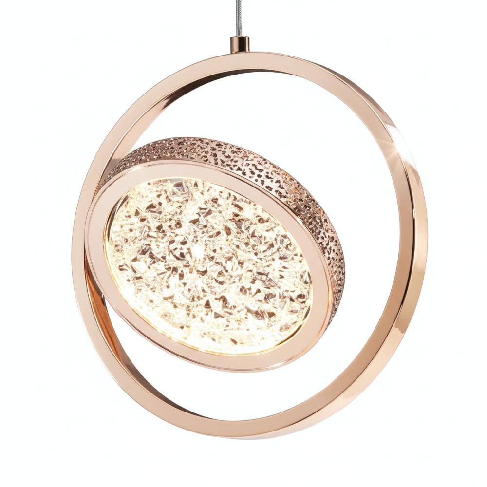 Kristall-Hängelampe  LHJ106-1CP LIGHT ROSE GOLD