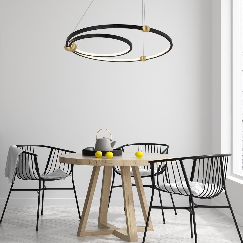 Deckenlampe Black Ring led + Fernbedienung APP692-30-50