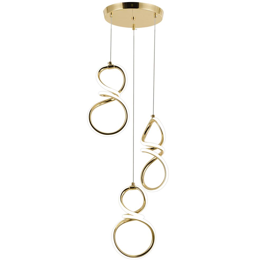 LED-Hängeleuchte G073-3CPR Gold