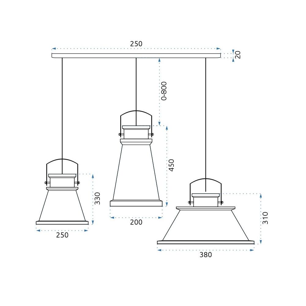 Hängelampe ASTI ABC Black/ Gold