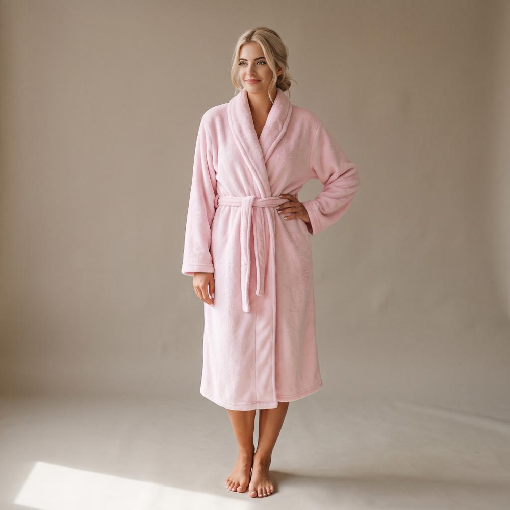 Szlafrok damski Sally Powder Pink L/XL