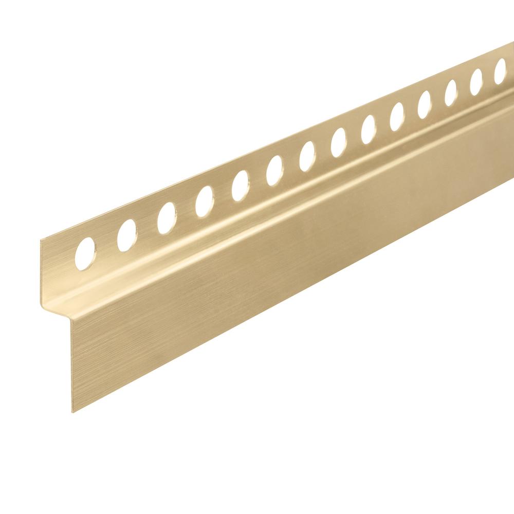 Front shower tray strip 120cm Brush Gold