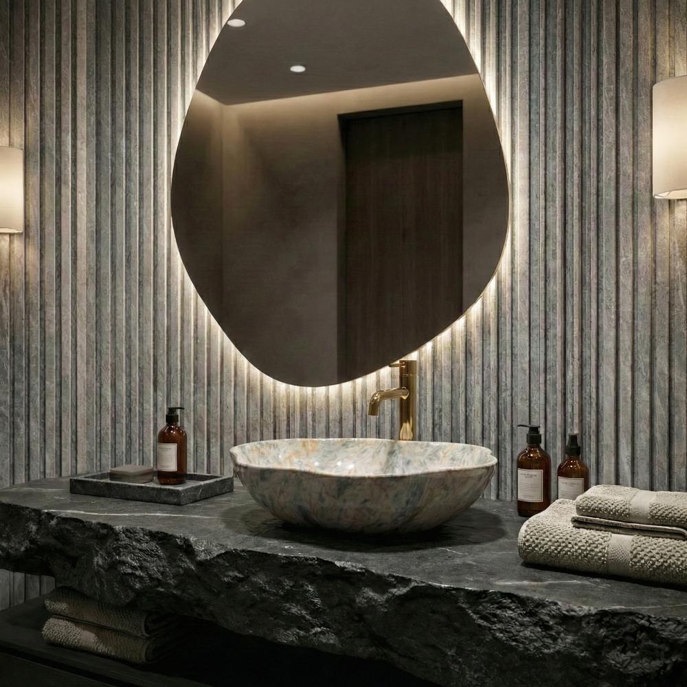 Lauapealne kraanikauss Rea Pearl Ruststone