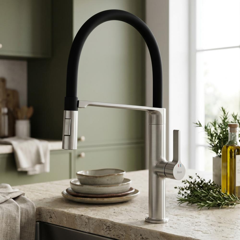 Torneira de cozinha REA Lago Brush Nickel