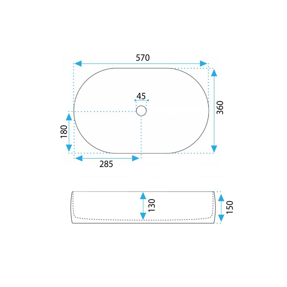 Умивальник на стільницю Rea Alma