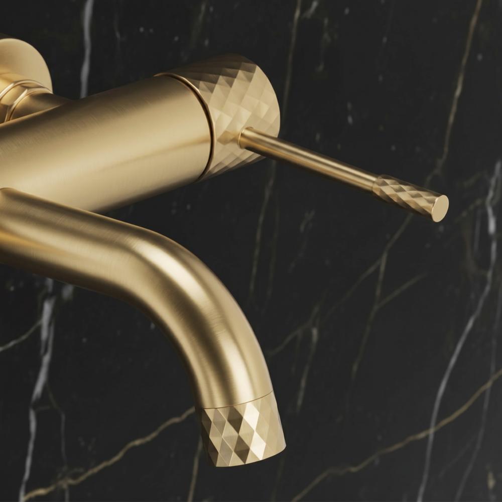 Bathroom faucet Rea Lungo Diamond Brush Gold