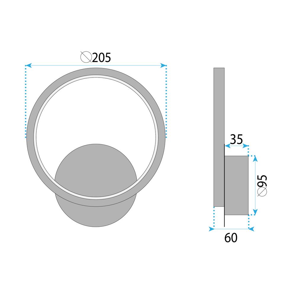 WANDLEUCHTE LED LHJ081-W BLACK