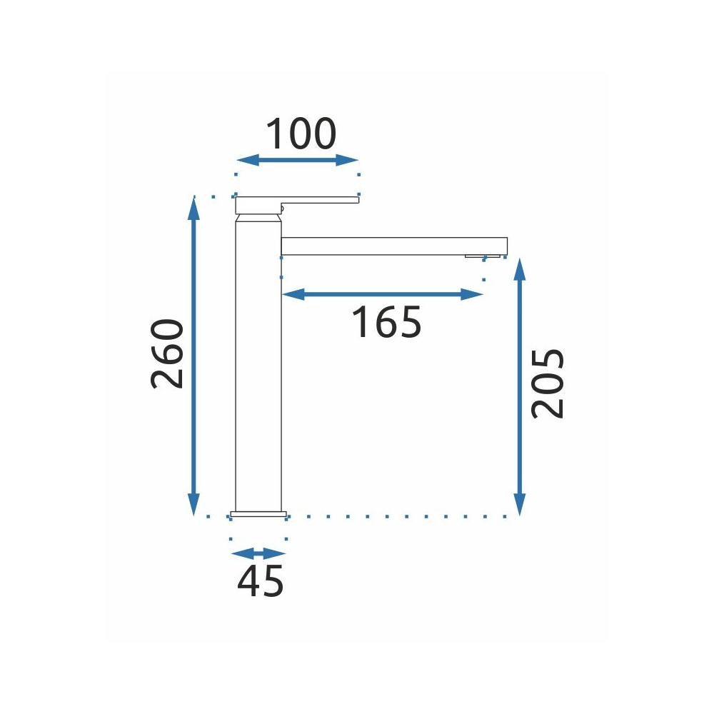Waschbeckenarmatur Rea Verso Brush Gold high