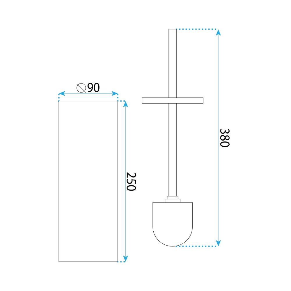 Szczotka WC B106 BRUSH STEEL