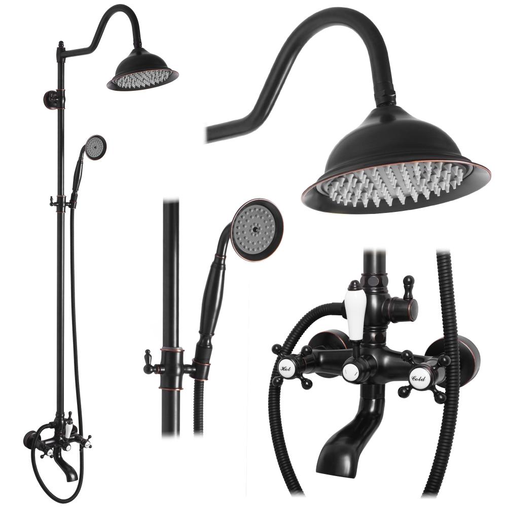 dušas komplekts REA BERGAMO OLD BLACK