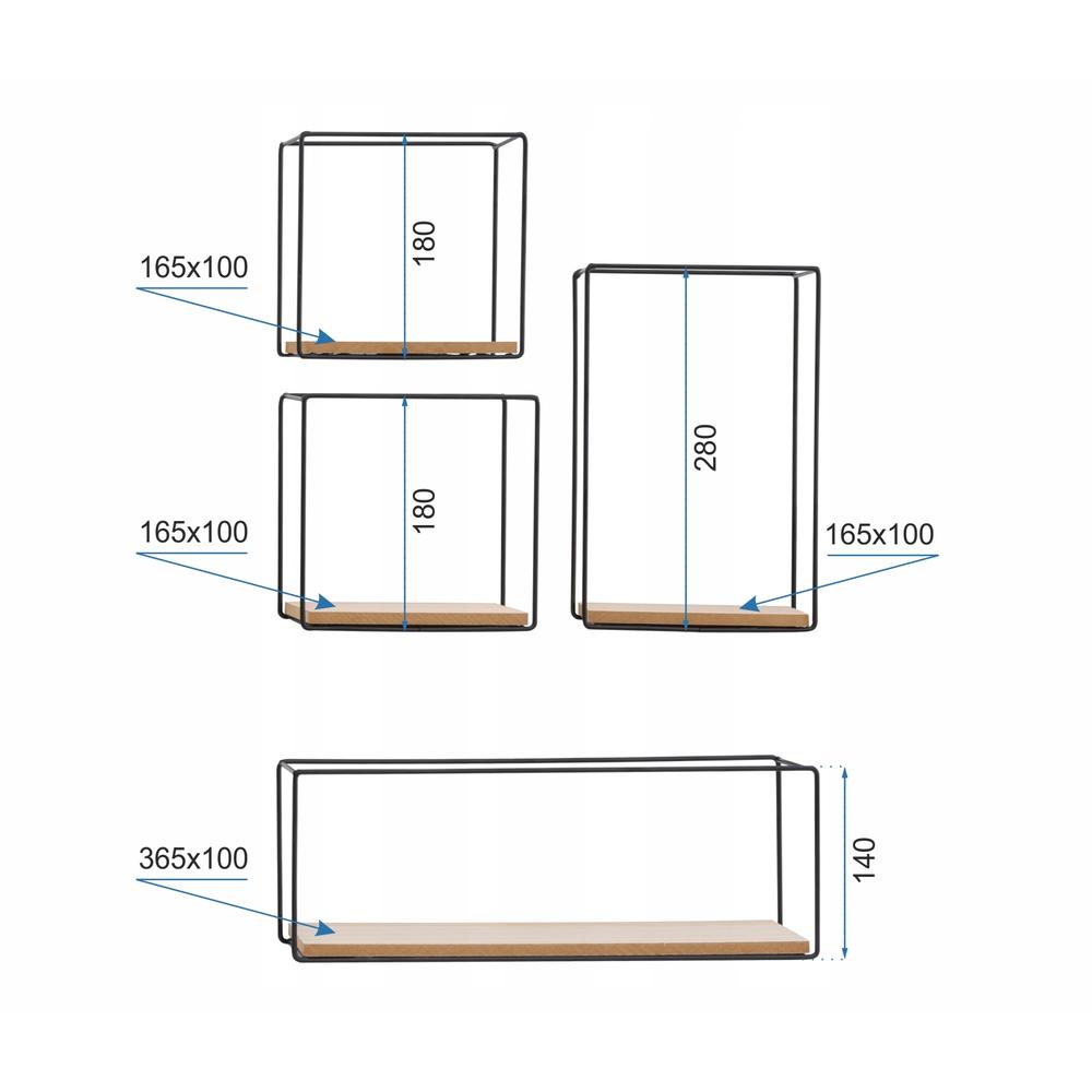 4 Półka Wisząca Loft CFZL-TSF011
