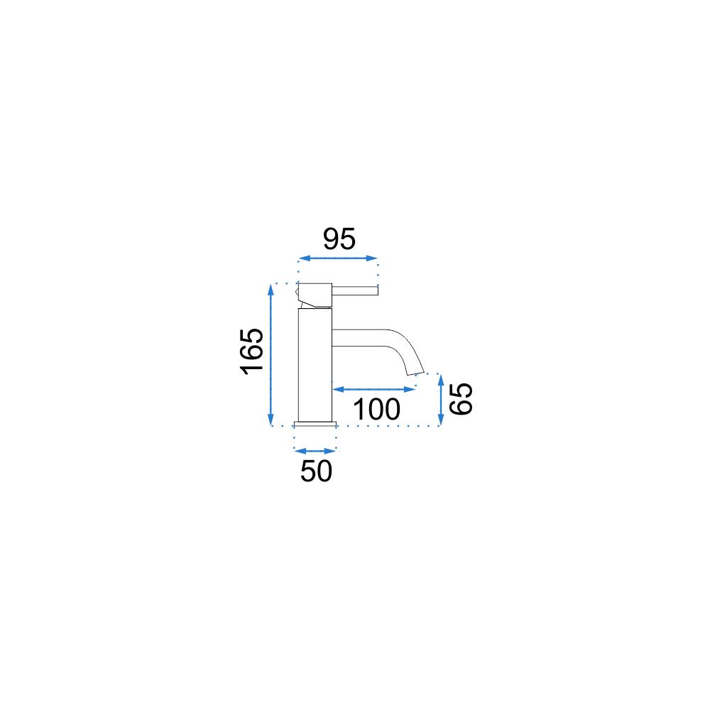 BATERIA UMYWALKOWA REA LUNGO ZŁOTA NISKA