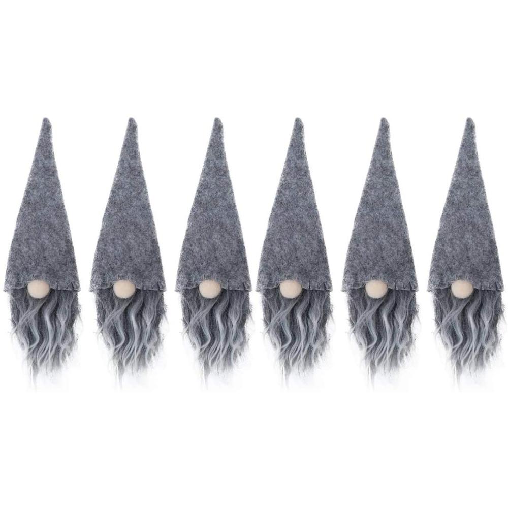 Pokrowce świąteczne na butelkę Mikołaj 6 szt KF323-6