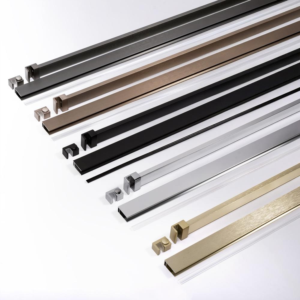 Paravan de dus Rea Flexi Grey / Brush Copper 80