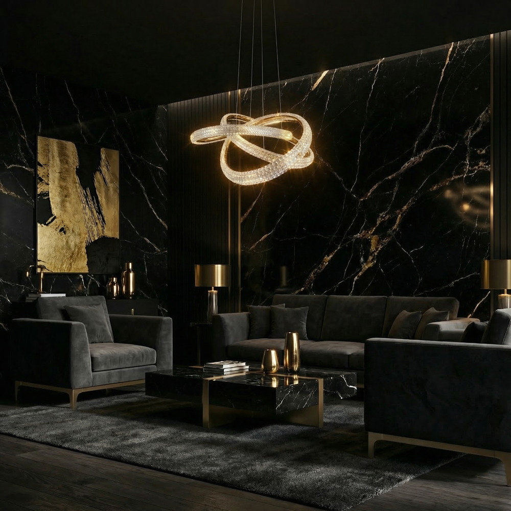 LAMPA SUFITOWA WISZĄCA G153-CP ZŁOTA