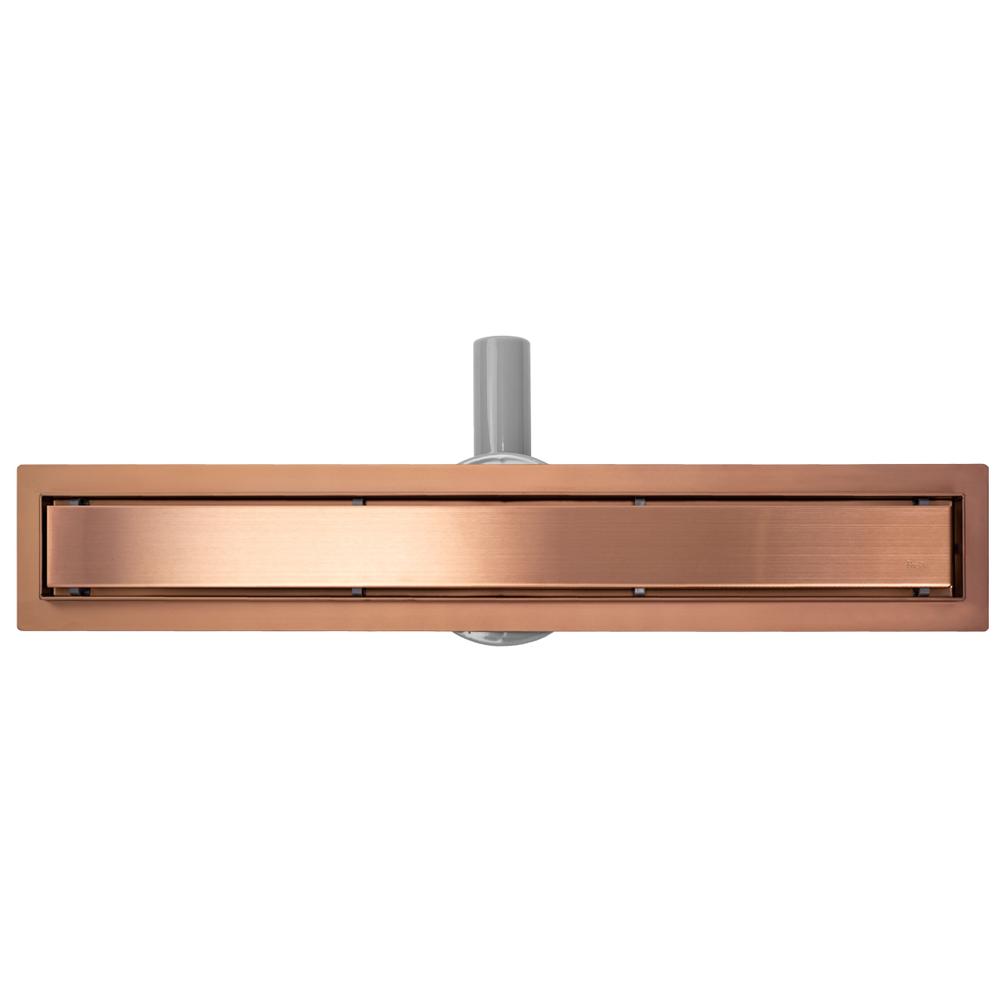 Linear drain Rea Pure Neo brushed copper 80