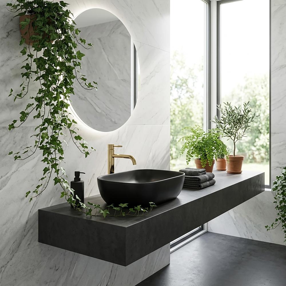 Countertop Basin Rea Belinda Black Mat