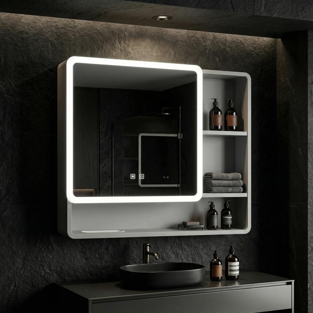 Veidrodinė spintelė su LED apšvietimu M1016-70 70x65