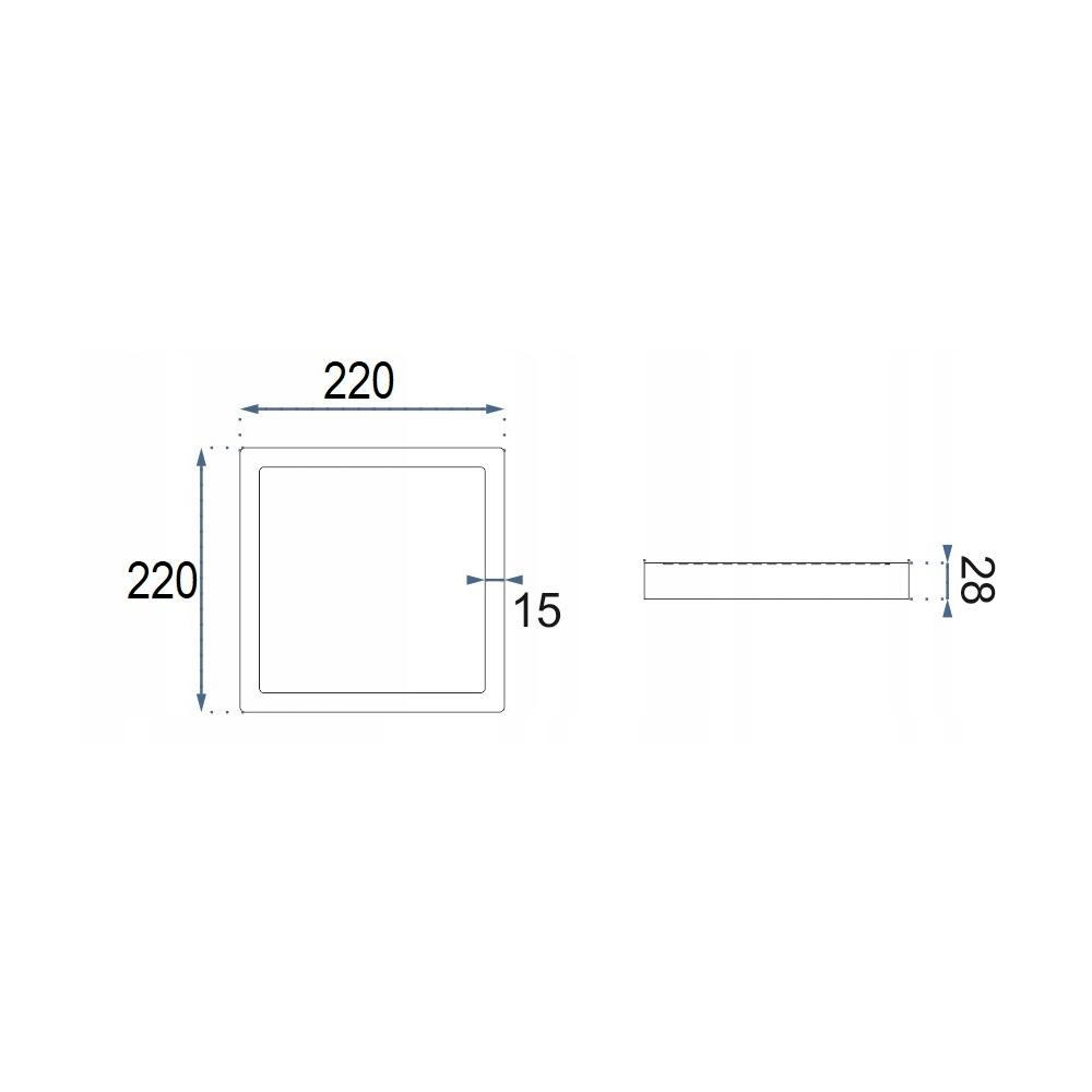 LED PANEL SB 18W Black