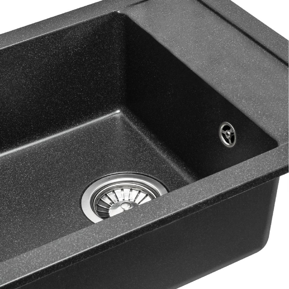 Fregadero granit Rino black moteado