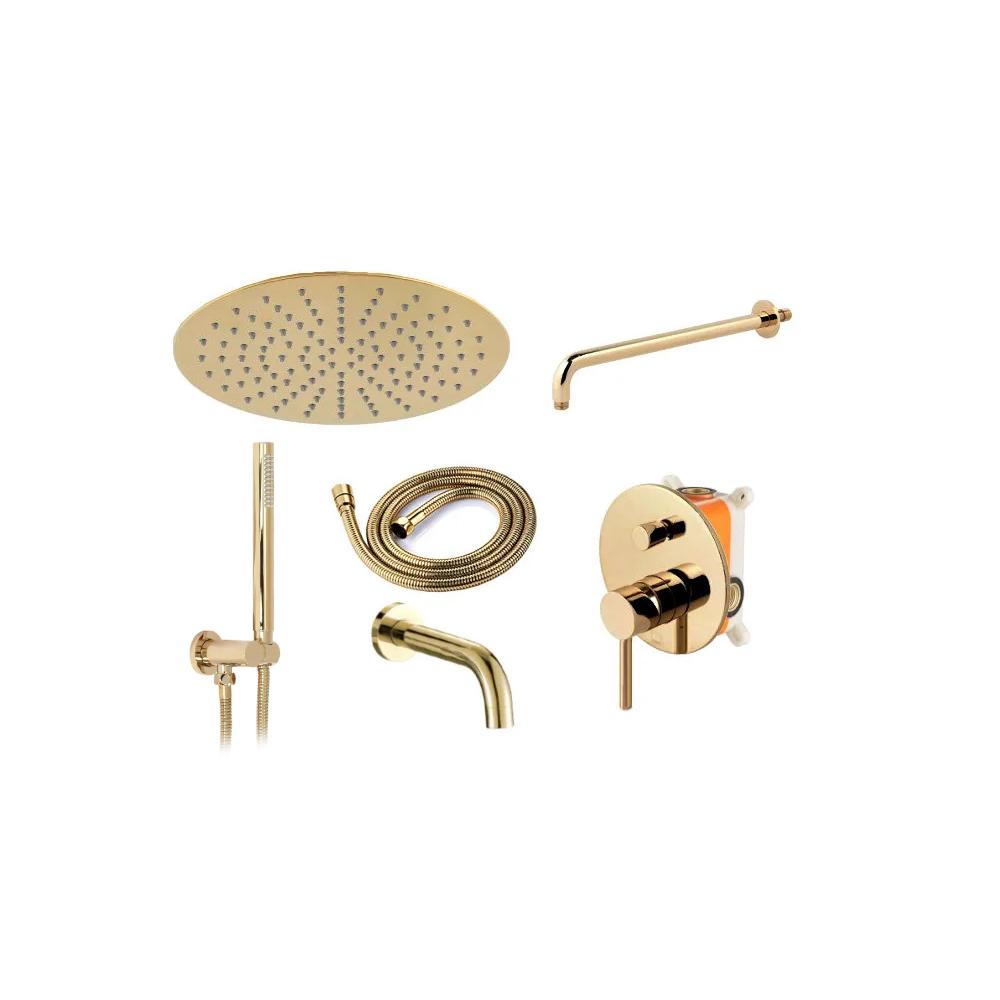 Built-in shower set Rea Lungo Gold + BOX