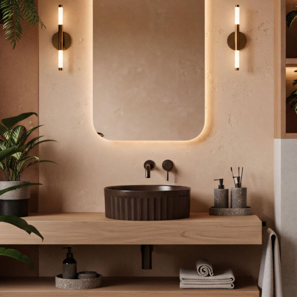 Umywalka nablatowa Rea DUO Espresso Matt