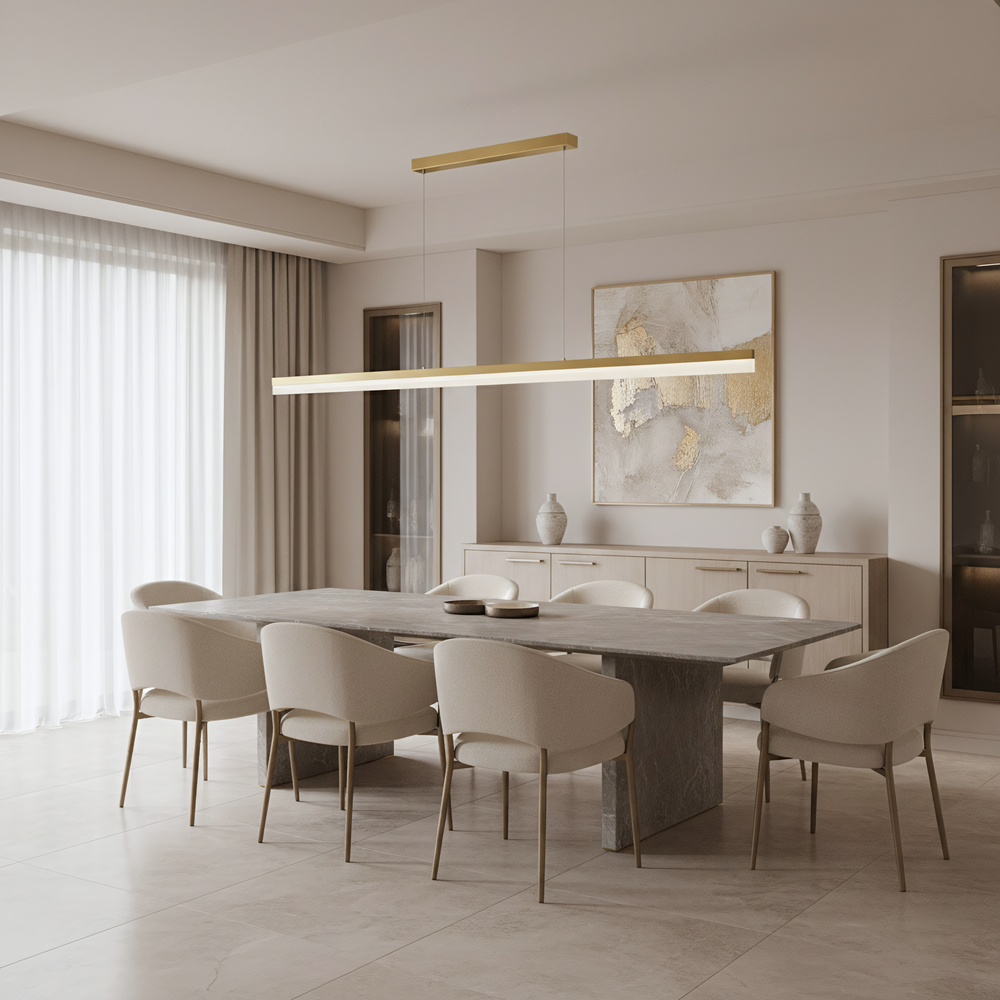 Deckenleuchte LED APP1694-CP 120 cm Brush Gold