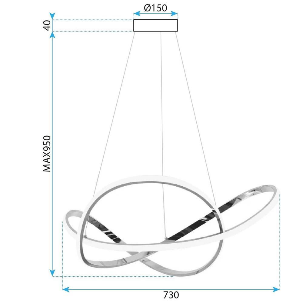 LAMPA WISZĄCA LED G078-1CP ZŁOTA