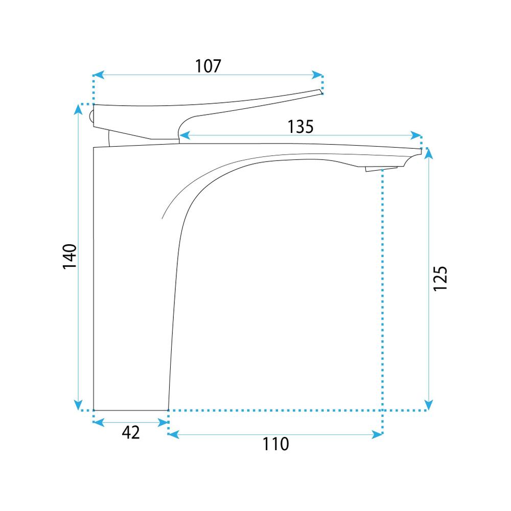 Bathroom faucet Rea Vision Chrome Low