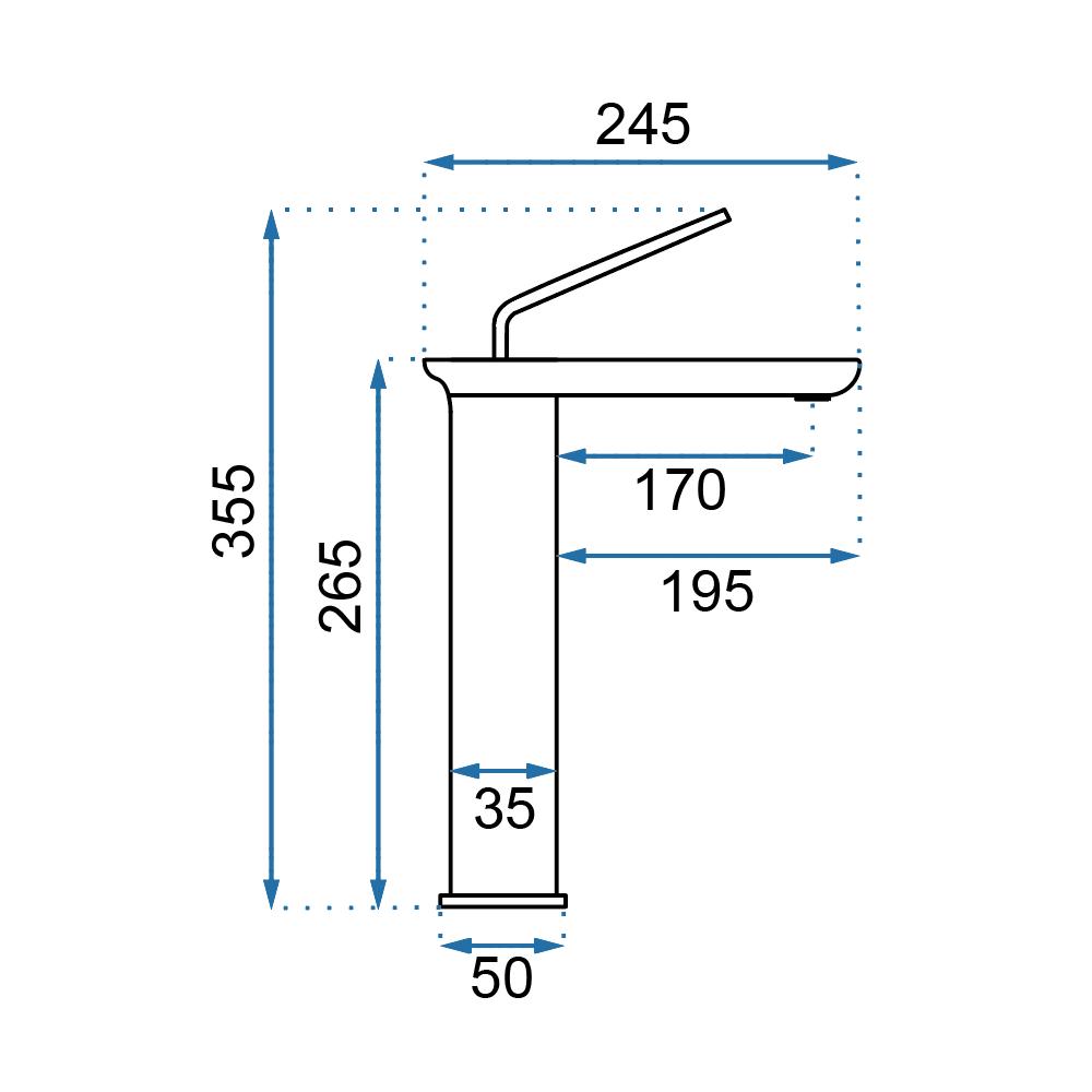 Waschbeckenarmatur REA MODO Black high