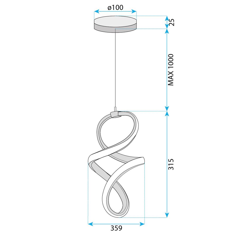 LED-Hängeleuchte G074-1CP Gold