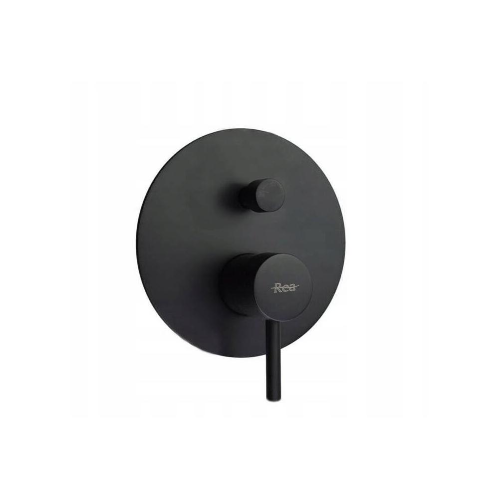 Colonne de douche-baignoire encastrée Rea Lungo Black + BOX