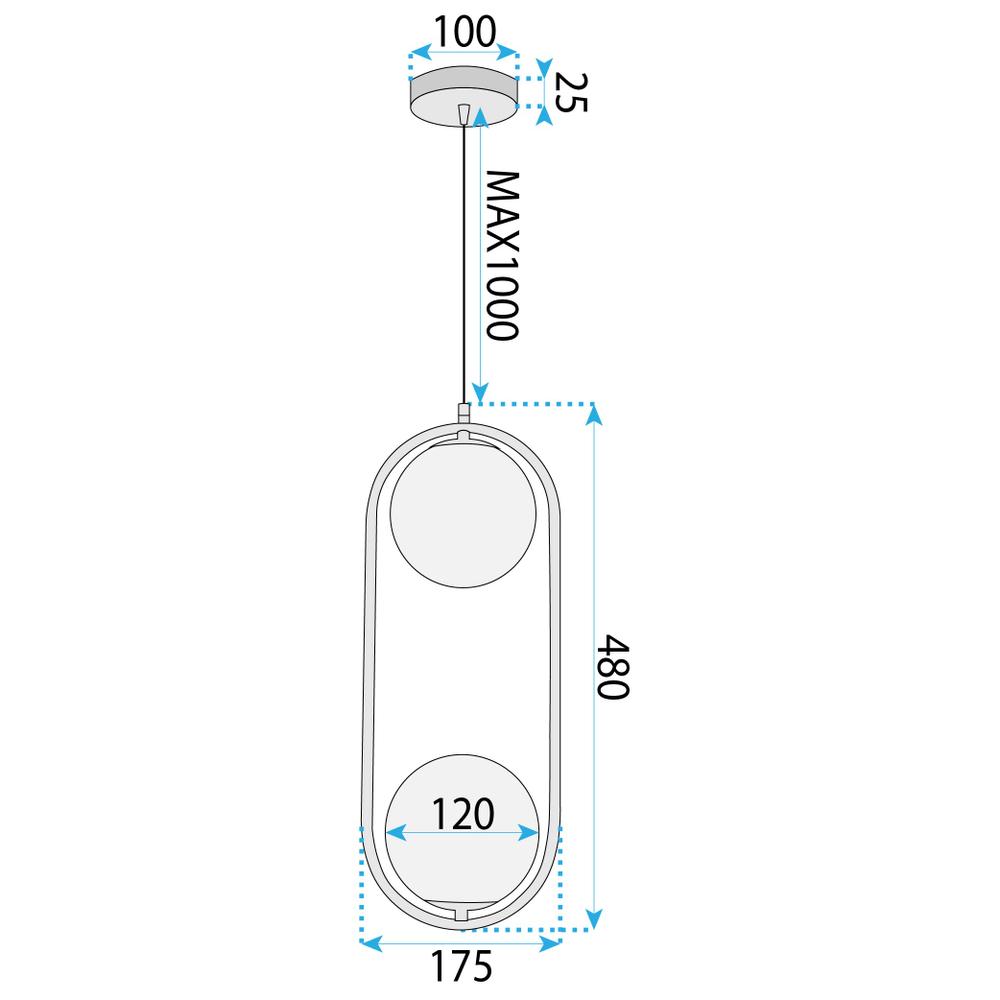 Hängelampe G134-2CP GOLD