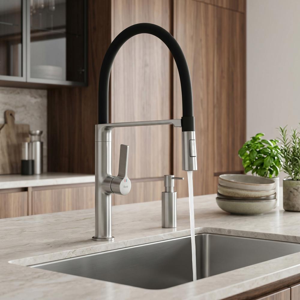 Torneira de cozinha REA Lago Brush Nickel