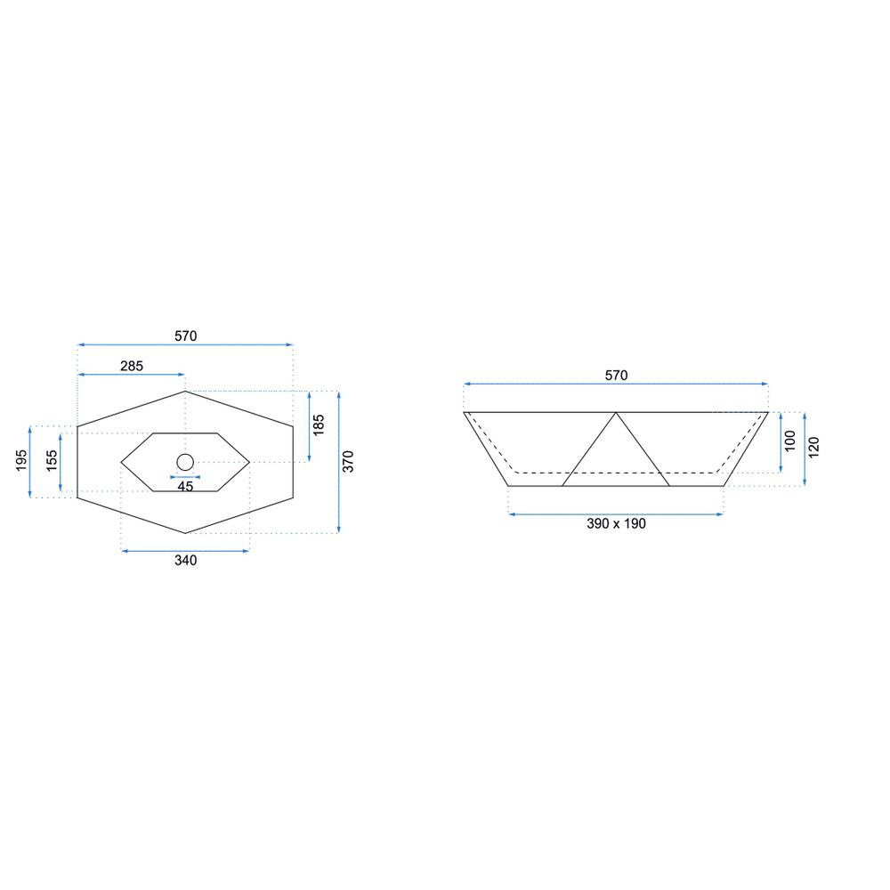 Kriauklė stalviršio Rea Vegas Granit