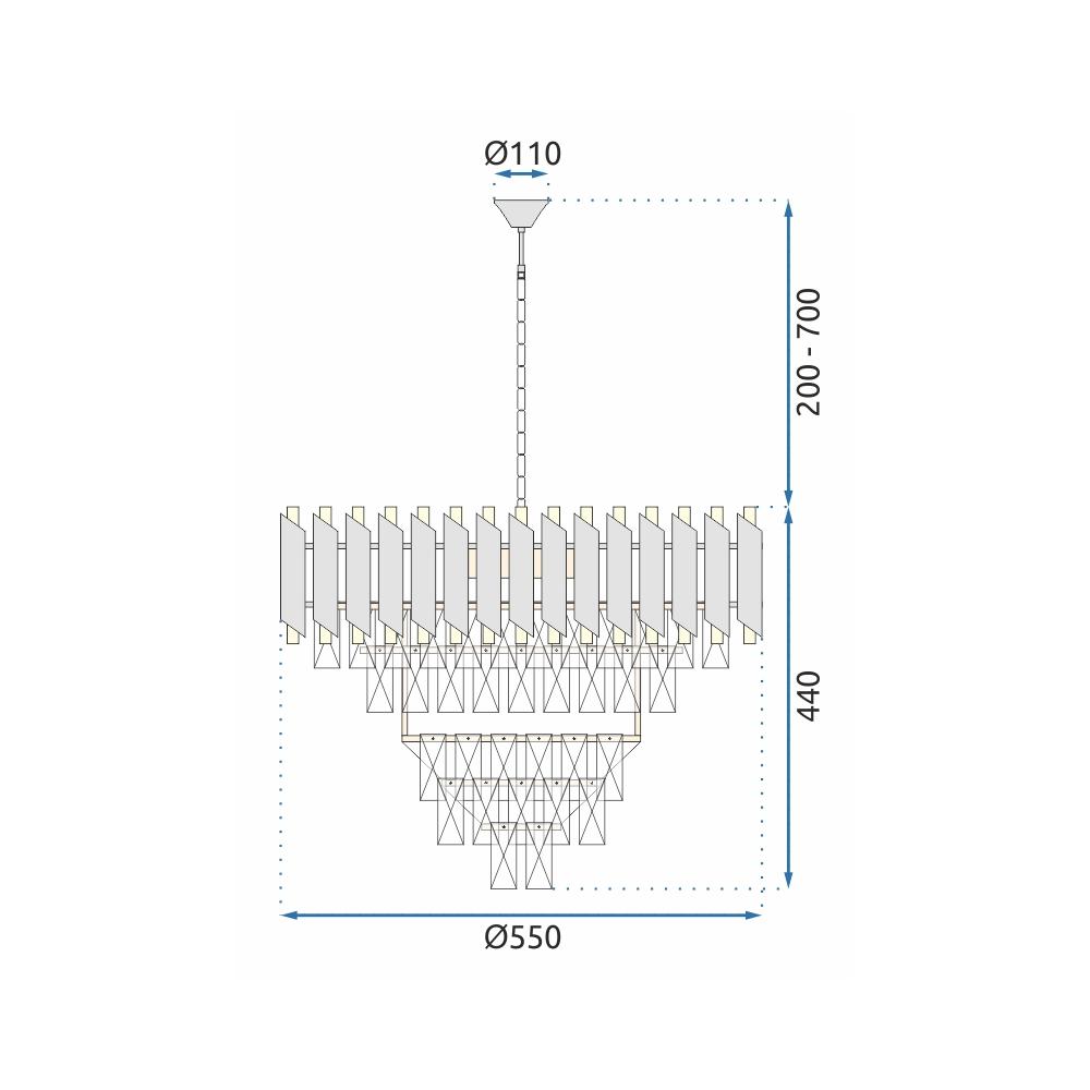 Hängelampe Cristal APP1058-CP