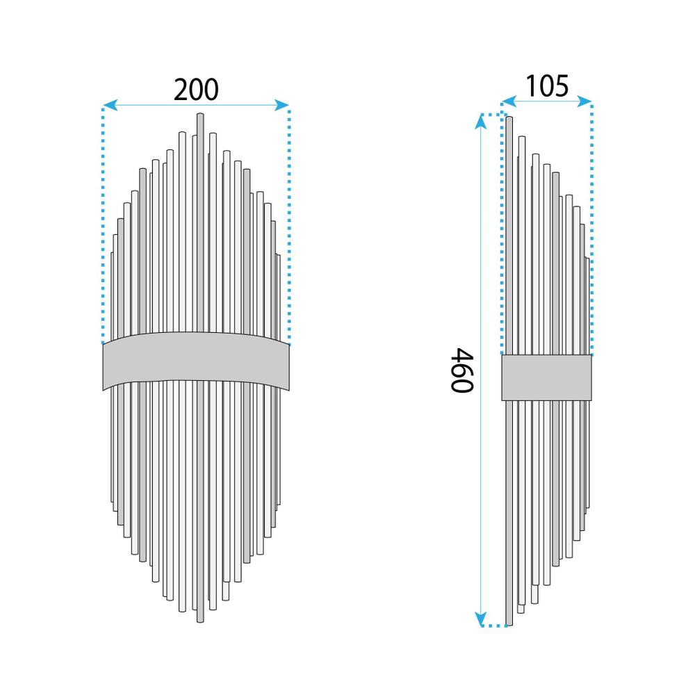 Wall lamp APP1761-1W Brush Gold