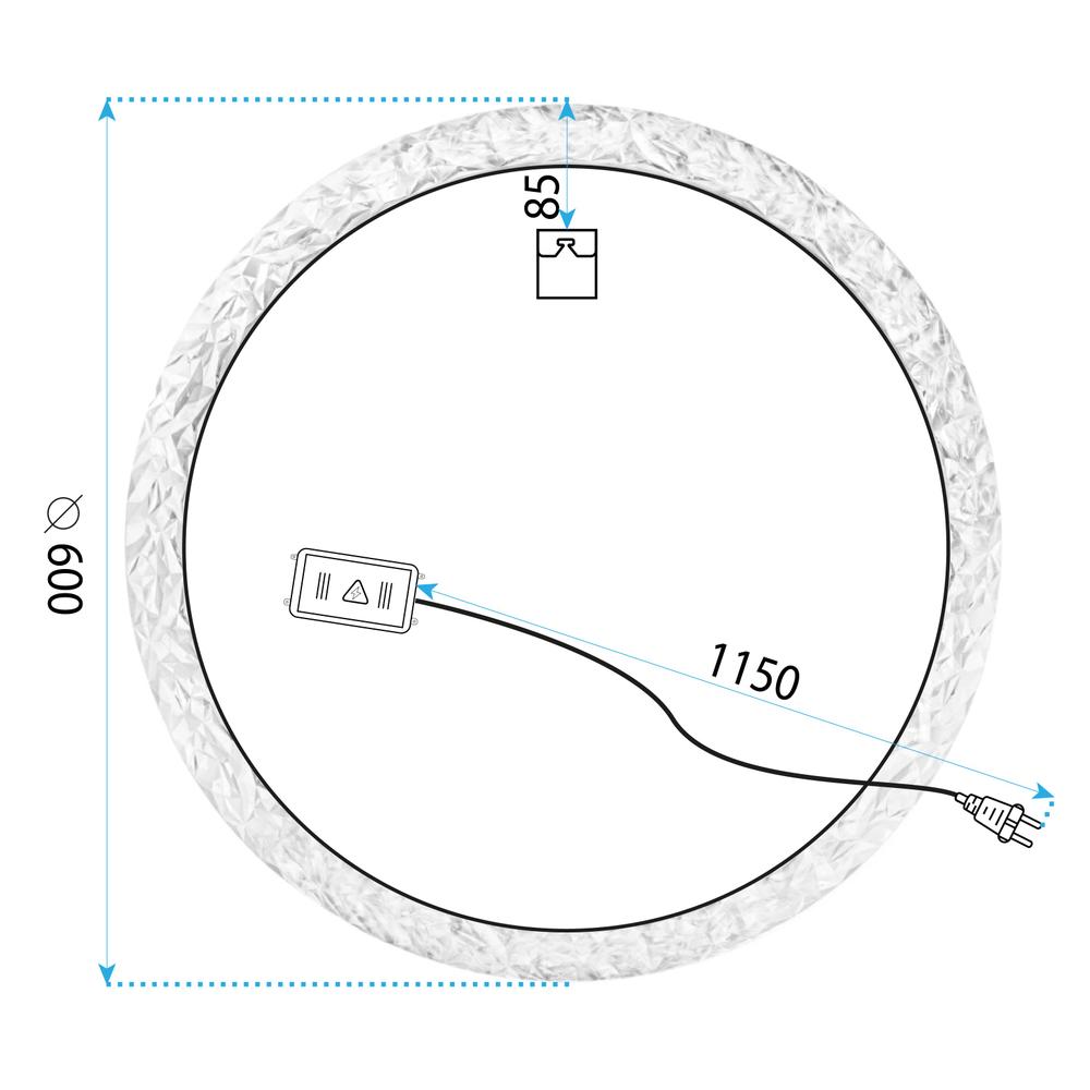 LUSTRO ŚCIENNE LED 60cm 107
