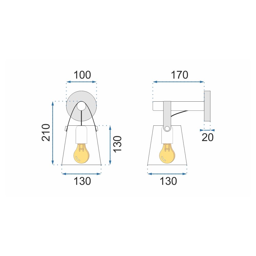 Wandlampe APP467-1W White