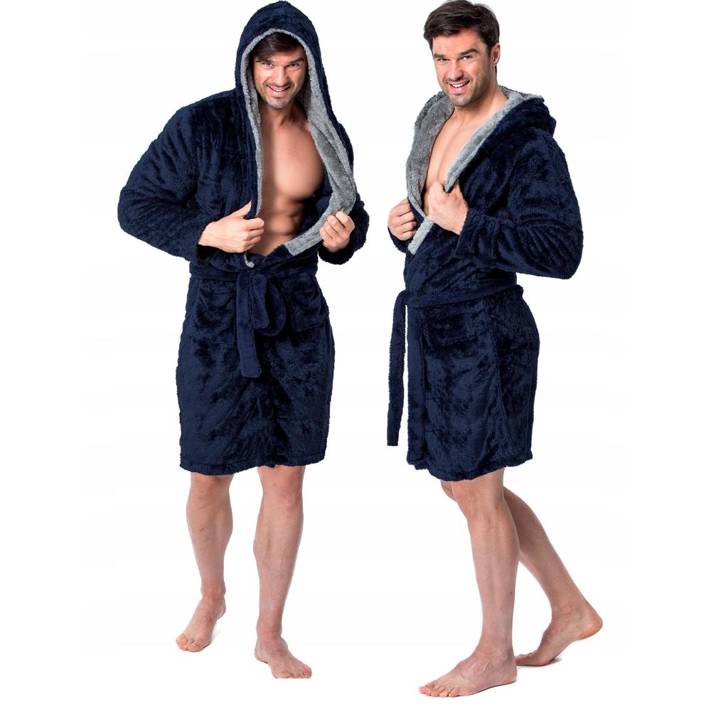 Bathrobe Jordan Navy-Grey Men L