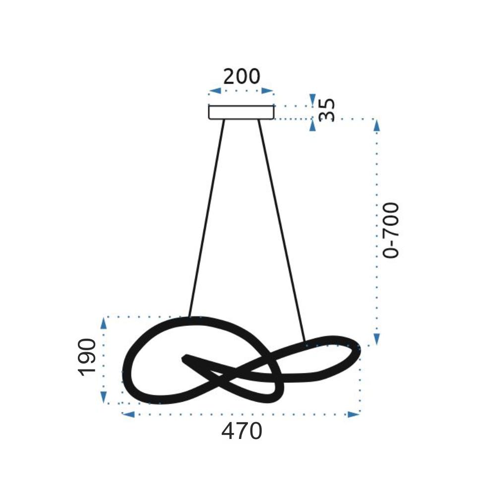 Lampe LED APP818-CP GOLD