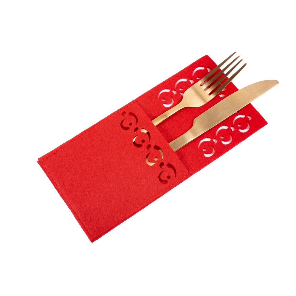 Pokrowiec na sztućce Świateczny 4 szt KF357-4R