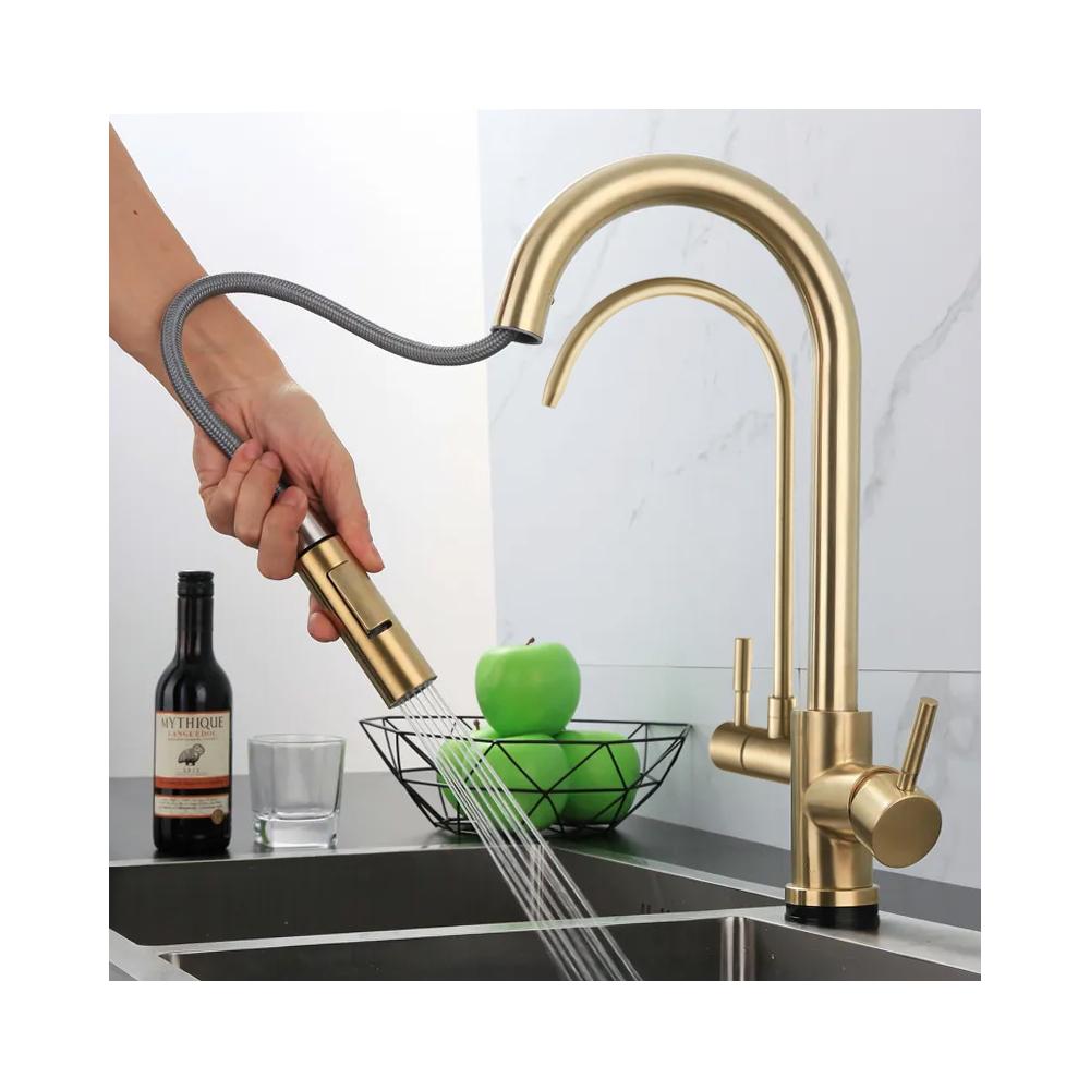 Kitchen faucet Eco Fresh BRUSH GOLD
