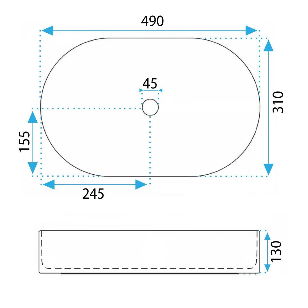 Vasque à poser Rea Vanda Olive Matt