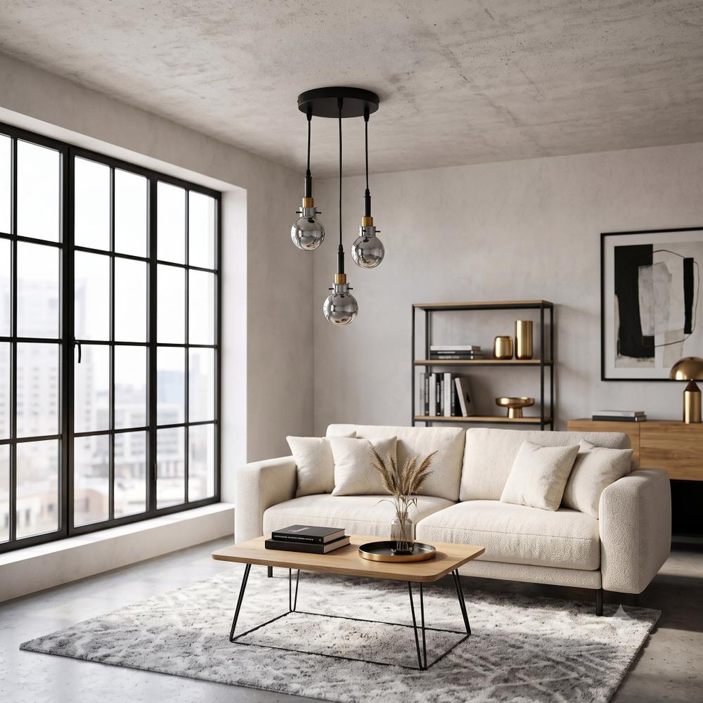 Lampa Wisząca APP1125-3CP Black Gold