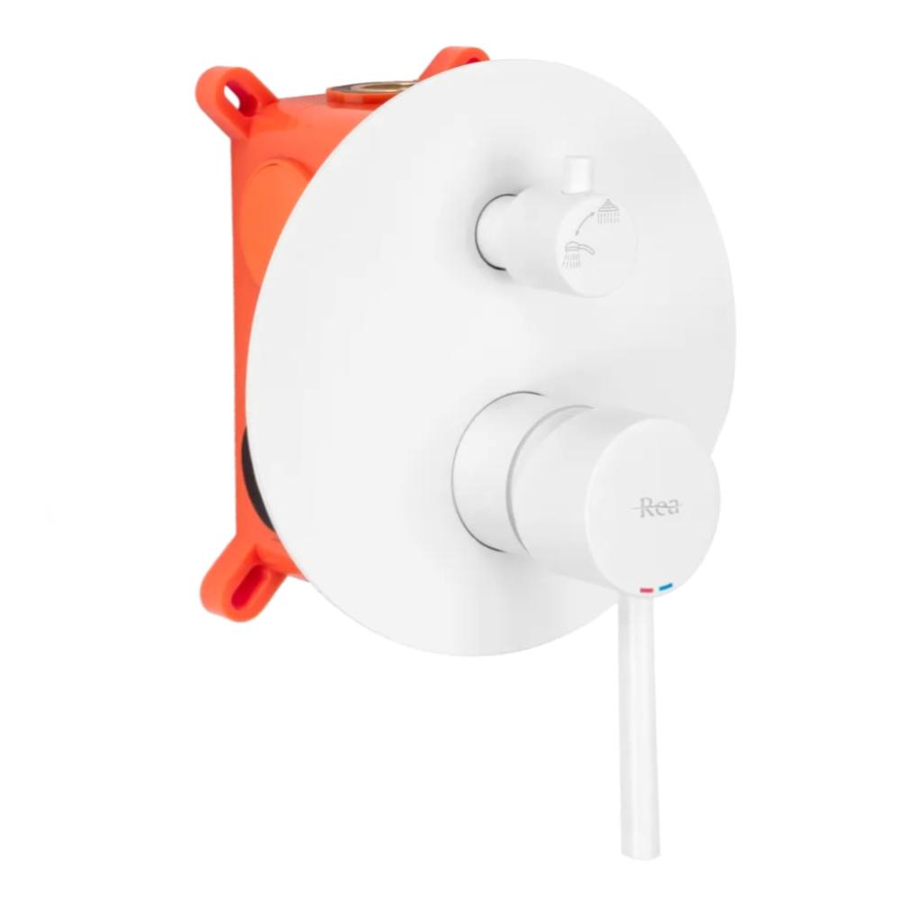 Rejtett Zuhanyszett Rea Lungo WHITE Matt + BOX